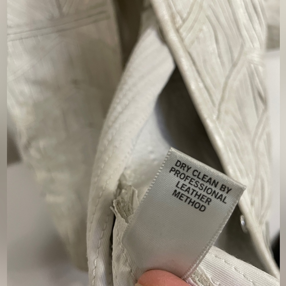 Unique White Leather Cache Jacket - image 5